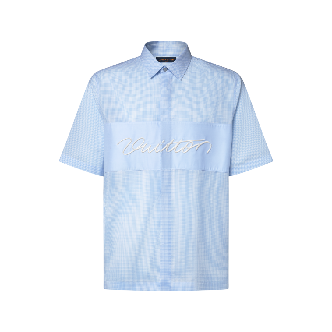 Embroidered Signature Short-Sleeved Shirt - Men - Ready-to-Wear